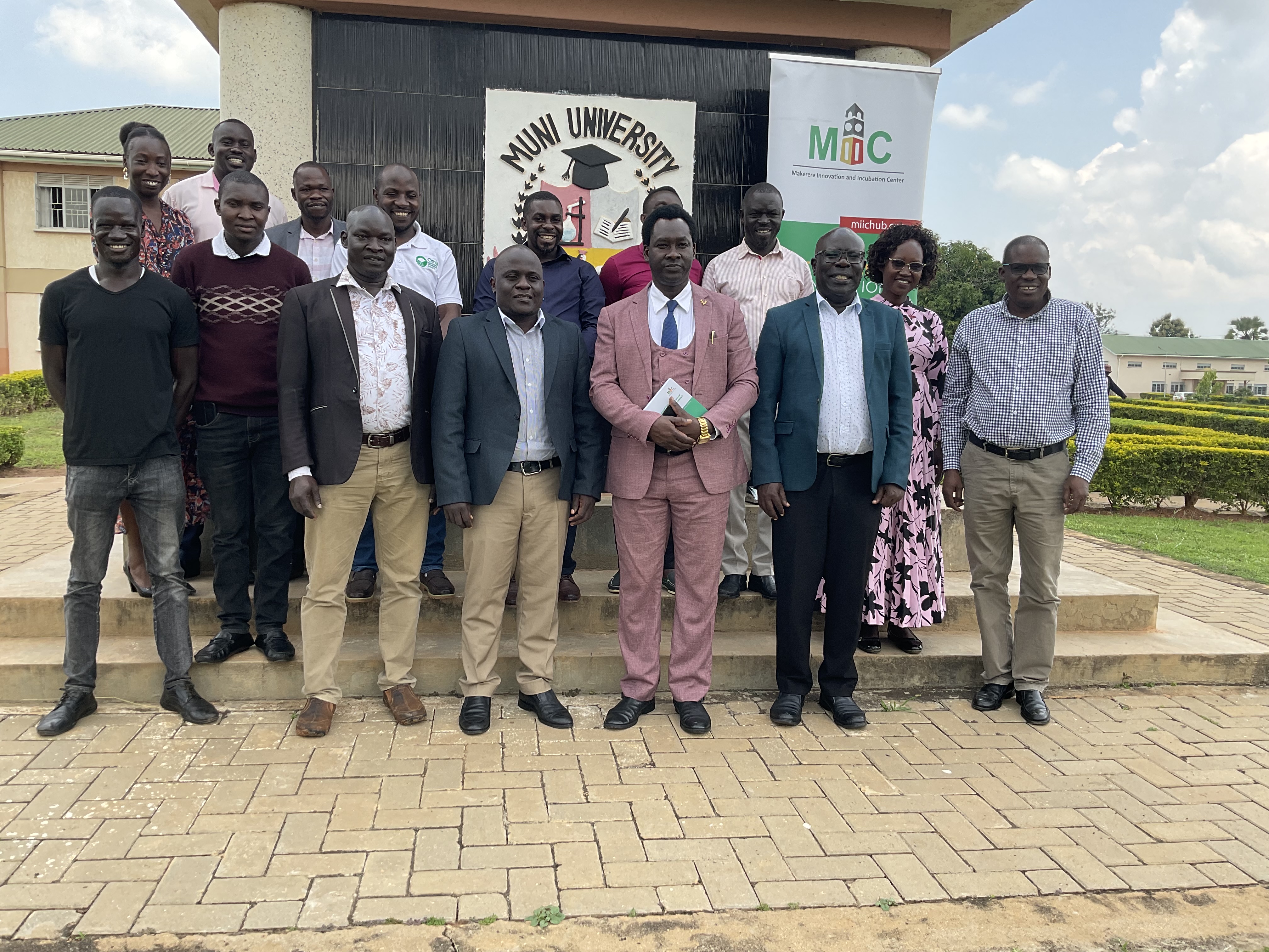 Muni University team at the Makerere Innovation and Incubation Center